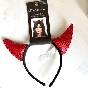 NWT Leg Avenue Sequin Devil Horns Headband Halloween Costume